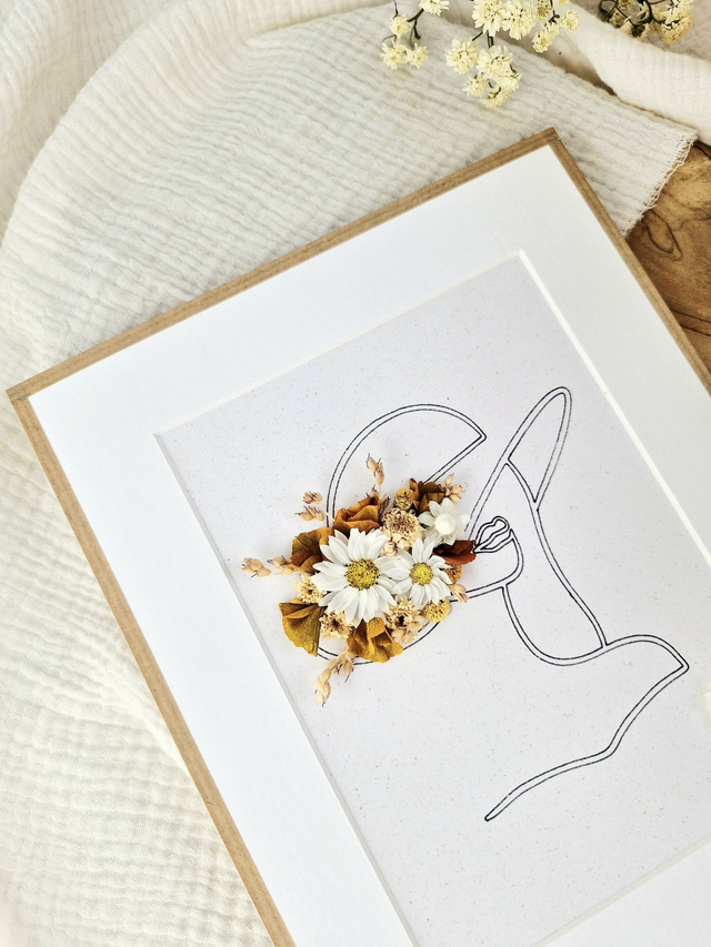 Illustration fleurie - petit modèle - Modèle "Dana"  PERSONNALISABLE