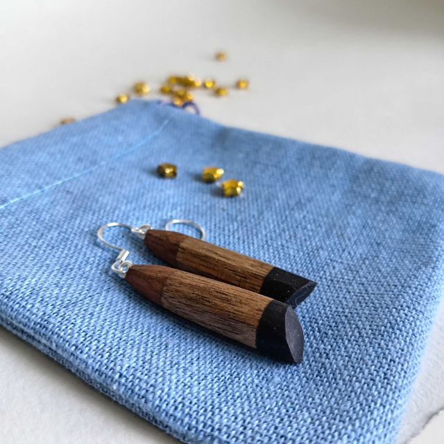 Boucles d'oreilles tricolores