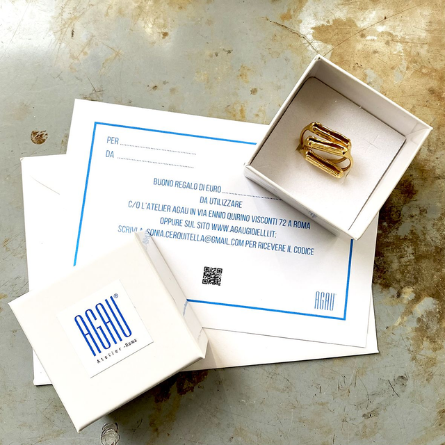 Gift Box Composizione 3 anelli ramo di betulla