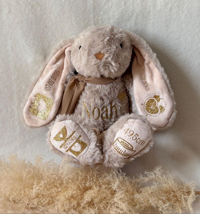 Lapin tout doux à personnaliser 