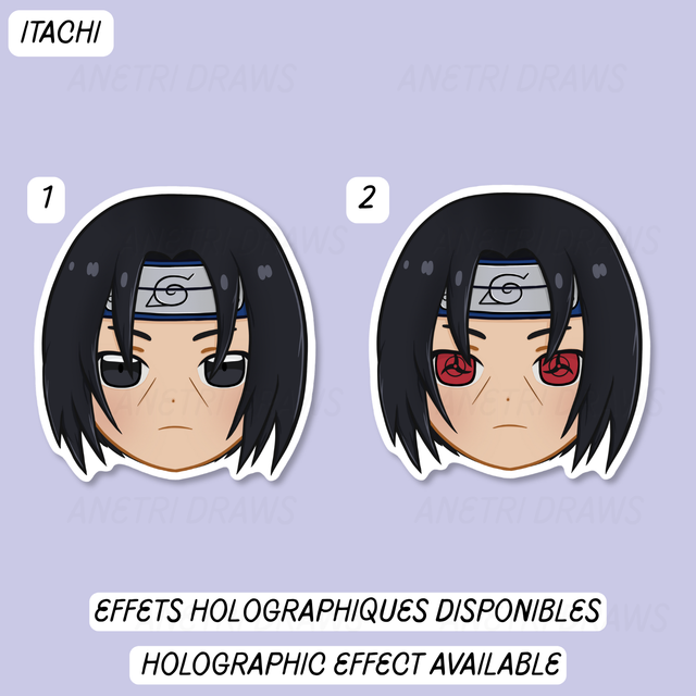 Sticker visage mignon Naruto | Itachi