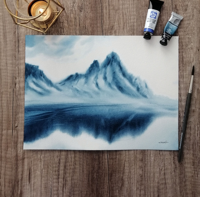 Playa invernal en Islandia - 23 x 31 cm