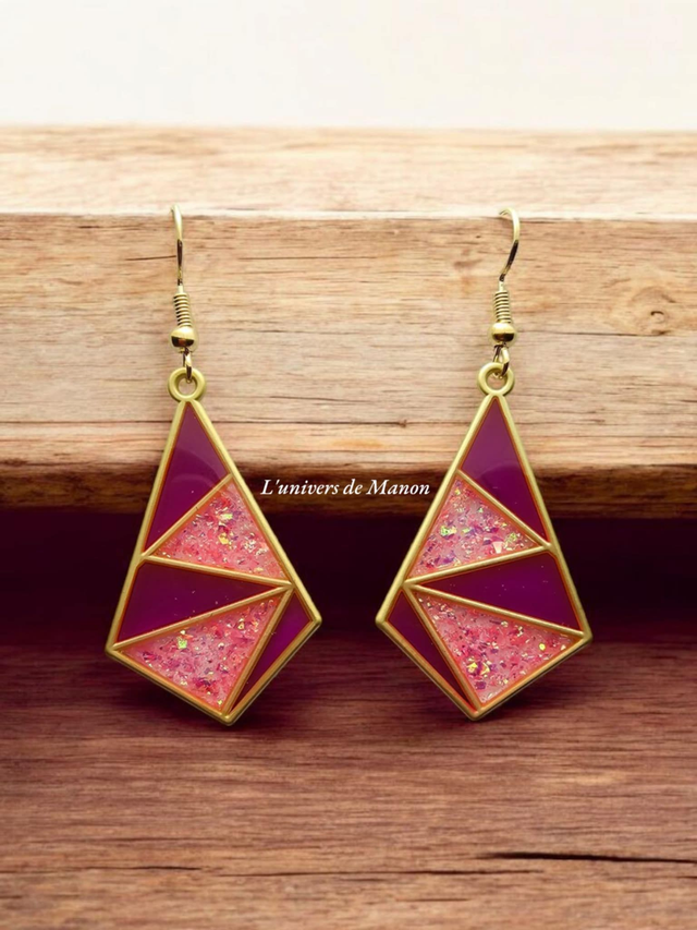 Boucle d&#039;oreilles géométrique  