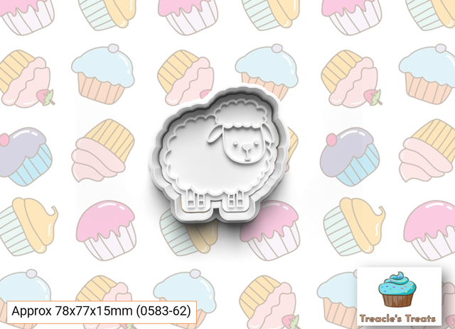 Sheep Fondant/cookie stamp with cutter 