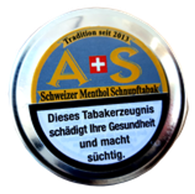 A+S Schweizer Mentholsnuff, 10g