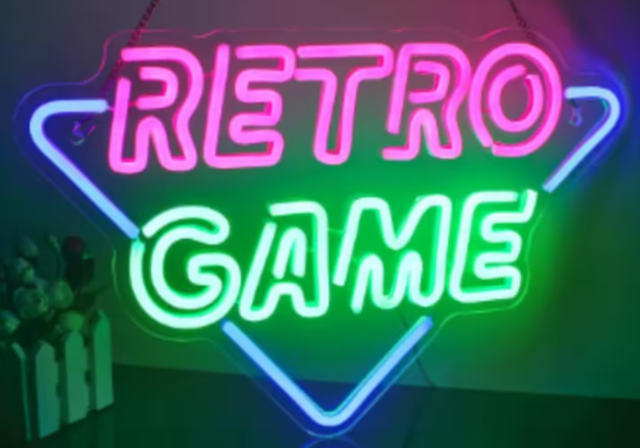 LED lamp neon stijl Retro Game (42x28cm)