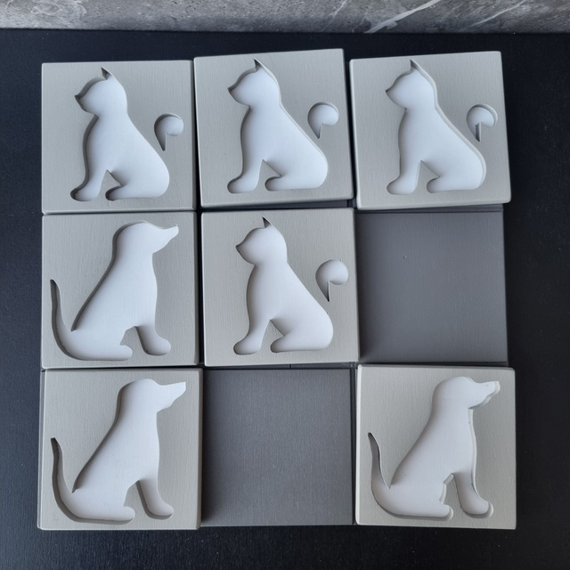 Tris in Legno - Gatto Vs Cane