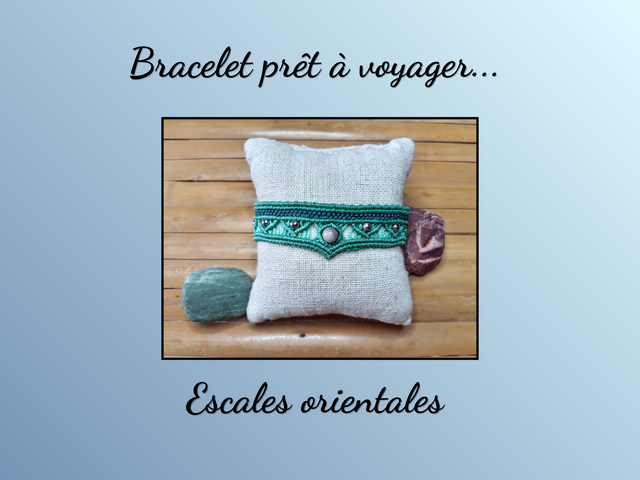 Bracelet macramé Corail fossilisé - équilibre et harmonie 