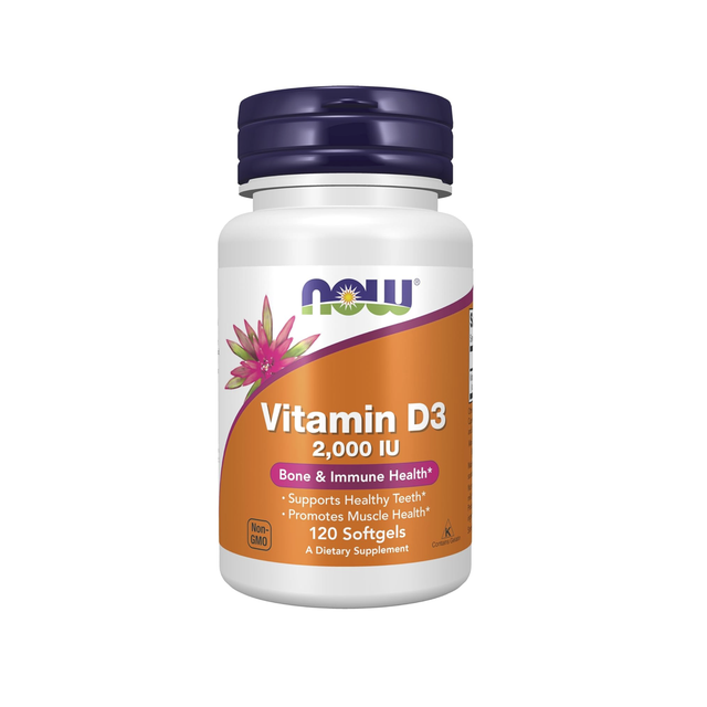 Vitamina D3 2000 Iu, 120 Caps, Now Foods, Producto Americano