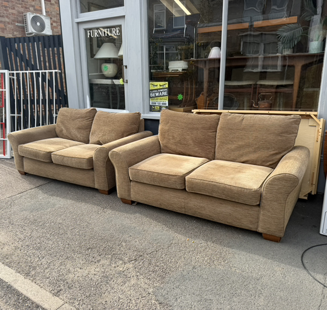 A Pair Of Modern Fabric 2 Seater Sofa | Cornard Secondhand Shop