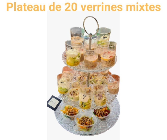 Plateau Mixte 20 Verrines (Spécial Noël)