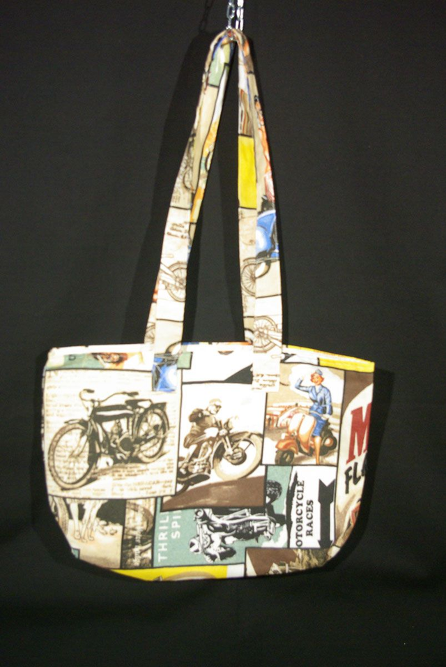 929-Tote bag "Vintage" sans ferm. à soufflet et poche intérieure L38 x H28 cm