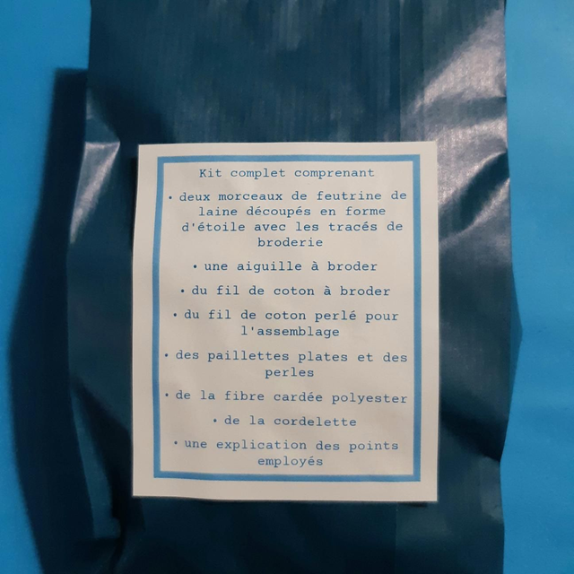 Kit de broderie étoile en feutrine par Breudaira