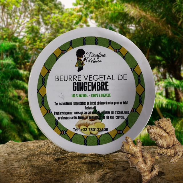 Beurre de gingembre – Soin naturel pour cheveux et peau | Hydratant chauffant stimulant pousse 
