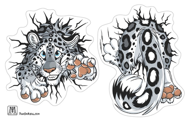 STUCK Snowleopard Sticker