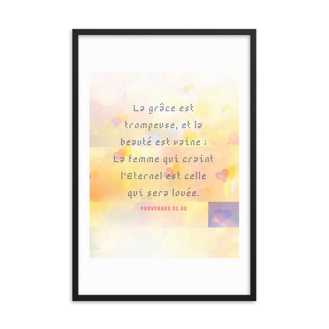 Proverbes 31:30  | 50x70cm
