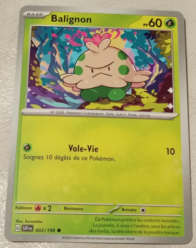 Carte pokémon Balignon 