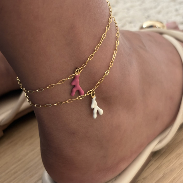 Chaîne de cheville - Corail