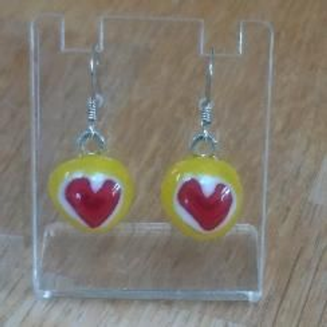 heart drop earrings