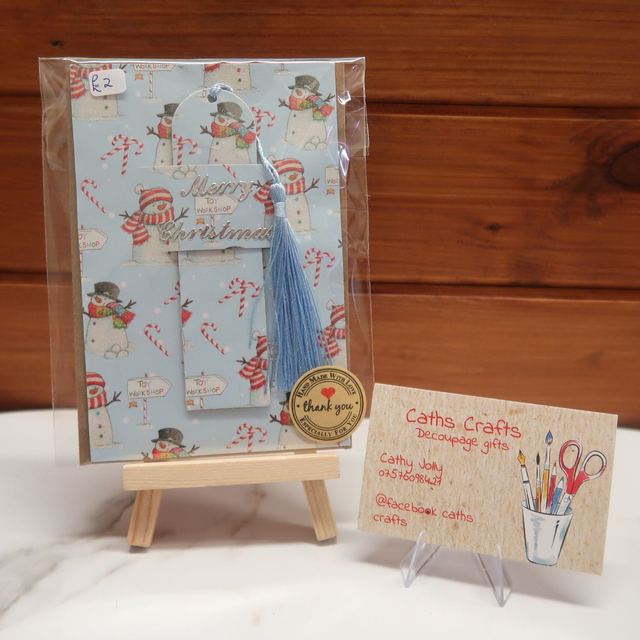 Christmas Bookmark Greeting Card