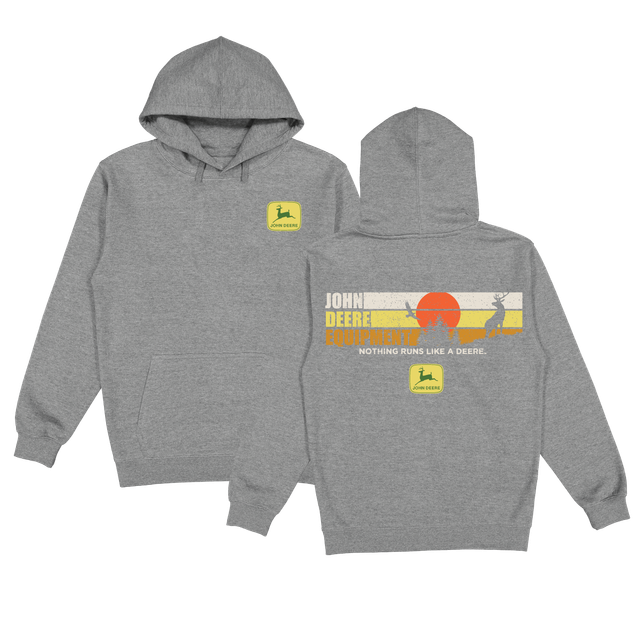 John Deere Kapuzensweatshirt, grau