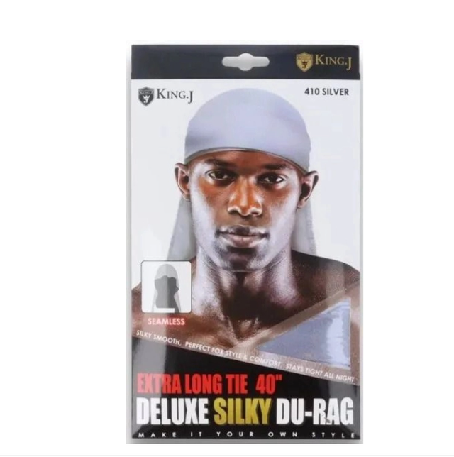 KING J: SILKY DURAG - SILVER (410)