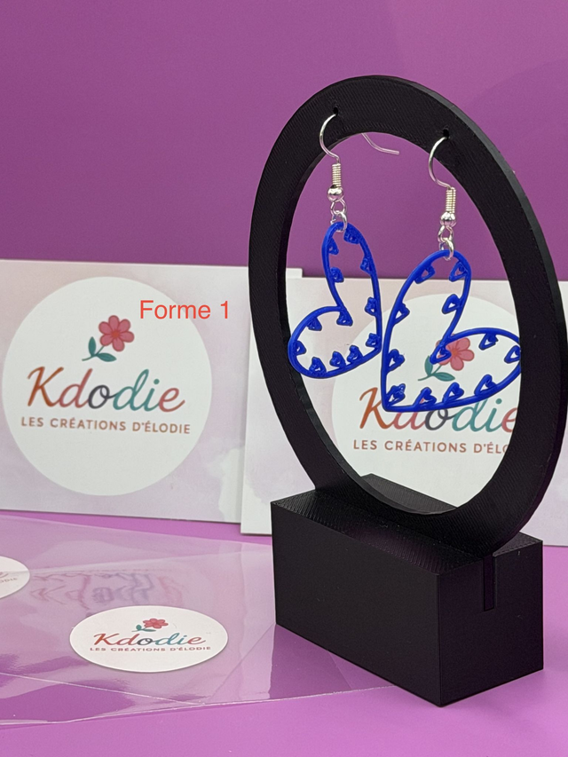 Boucles d'oreilles Coeur - Attaches Crochet