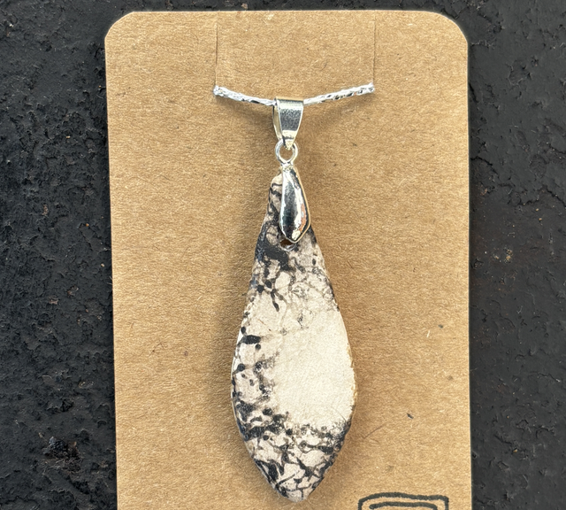 Raku pendant  - the light at the end of the tunnel
