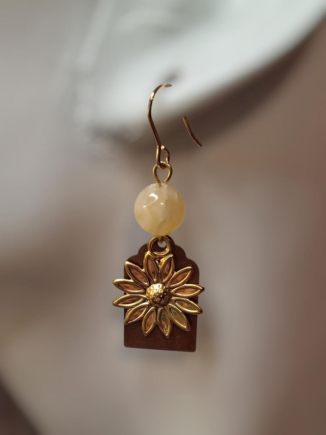 Aragonite Bead Earrings