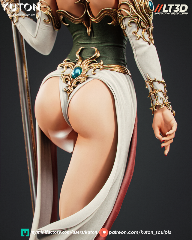 STATUE LUNETH série heroic fantasy