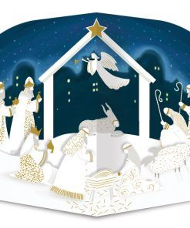 XBS01 Nativity Scene Christmas Card 