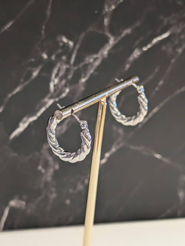 Boucle d'oreille Gloria modéle 1 argenté