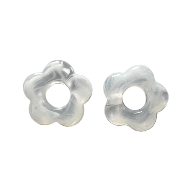Fleurs en résine acrylique pour boucles d'oreilles fleurs personnalisable
