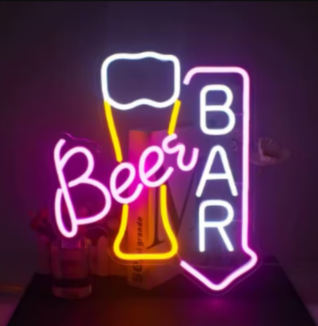 LED lamp neon stijl Beer Bar (38x32cm)