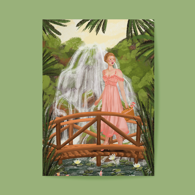 Waterfall - carte postale