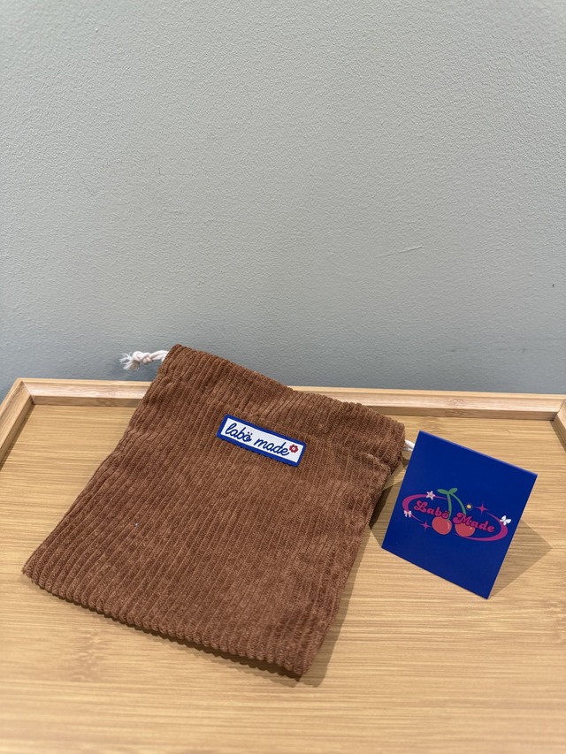 LABÖMADE DIY 16cm Drawstring Pouch - Brown
