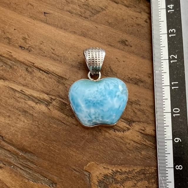 Pendentif en argent et Larimar - Pomme