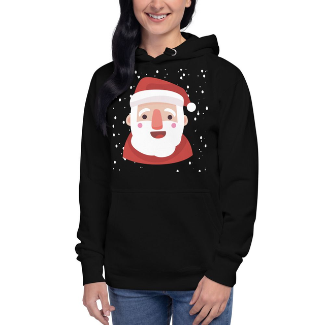 Felpa unisex  con cappuccio Babbo Natale