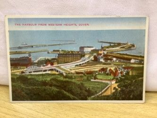 The Harbour from Western Heights, Dover, Kent vintage unbranded postcard. Our Ref No. R315 £2.25