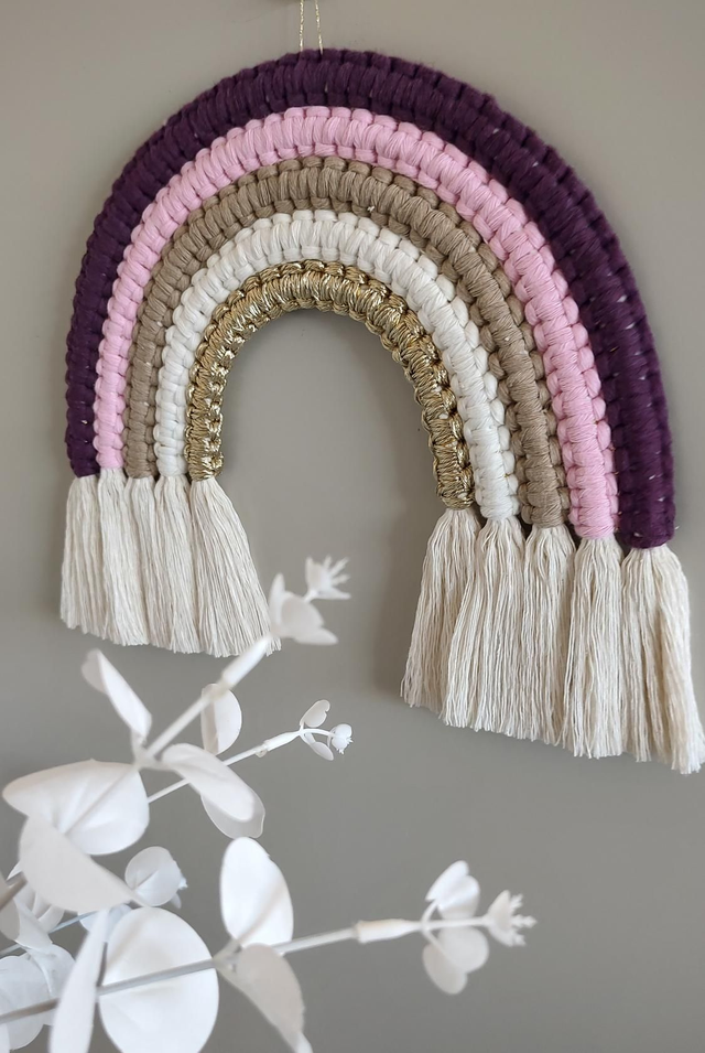 Arc-en-ciel macramé - Déco murale bohème - GIRLY