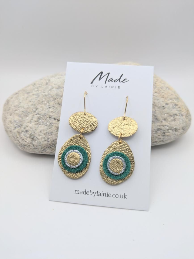 Gold Pebble Drop Earrings (1)
