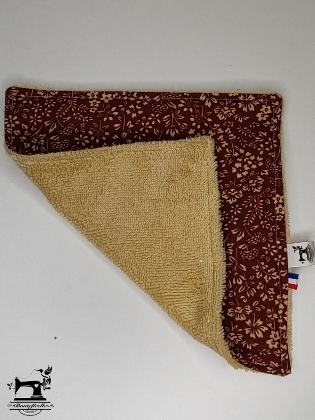 Serviette en Bambou "FLANELLE BORDEAUX"