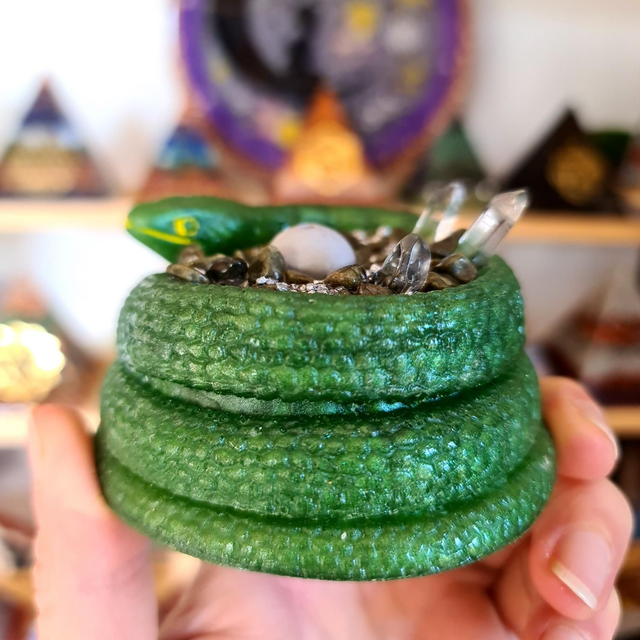 Porte encens serpent Unakite