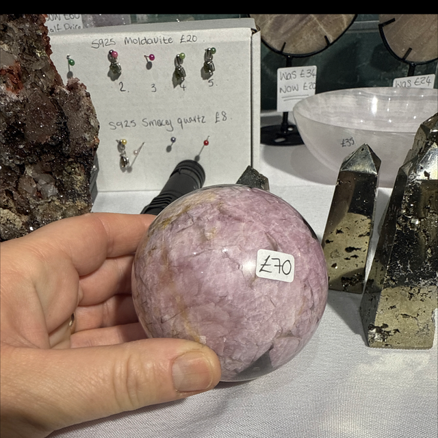 Plum tourmaline with smokey quartz 