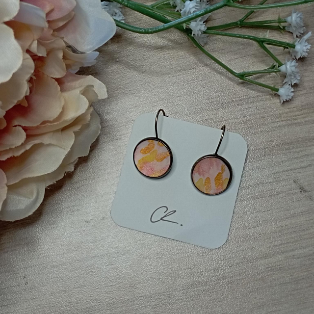 Pendantes Rose orangé bronze