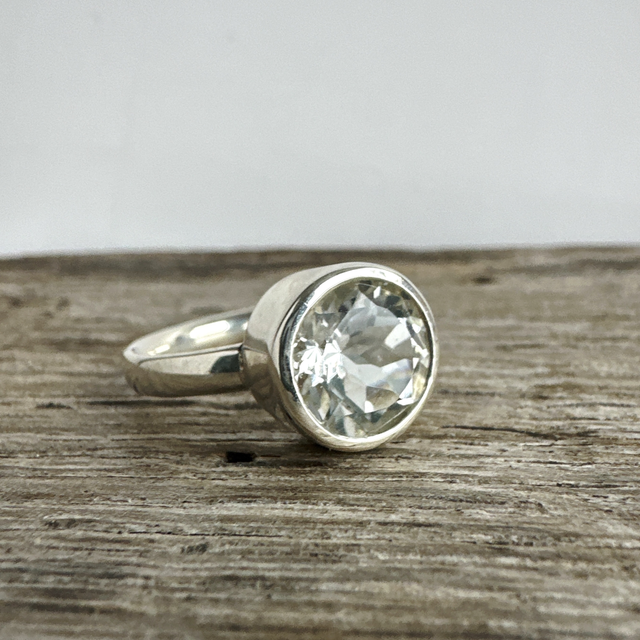 White Topaz Statement Ring