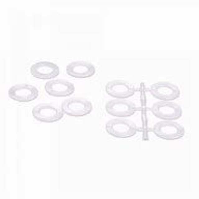 Haakringen kunststof 36 mm doorsnee - 50 stuks (Inox)