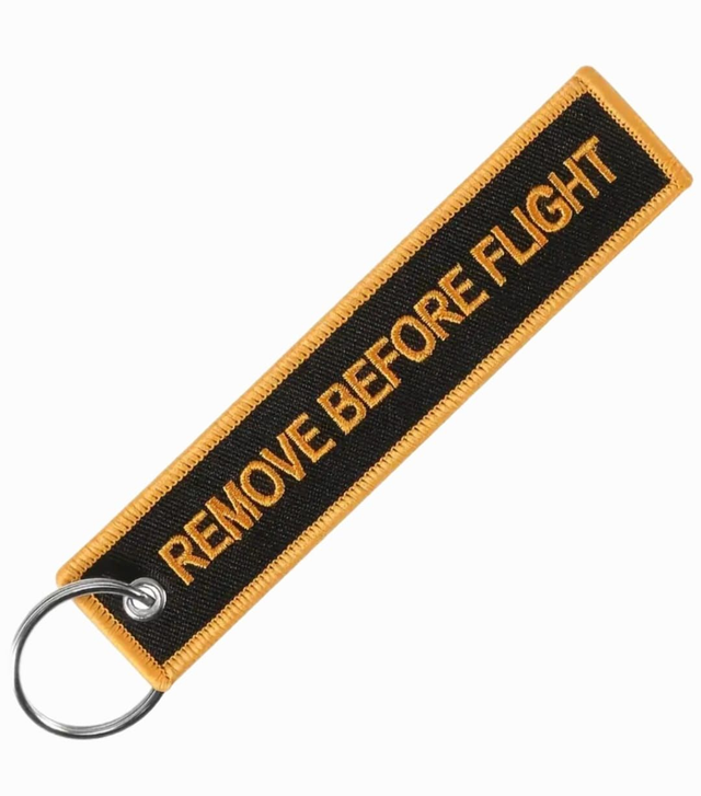 Flight Tag Keyring Remove Before Flight