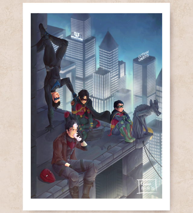 Batman - Rooftop Robins Print-P7
