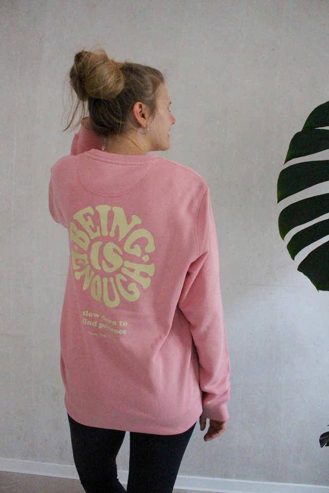 Sweatshirt "Enough" - pink